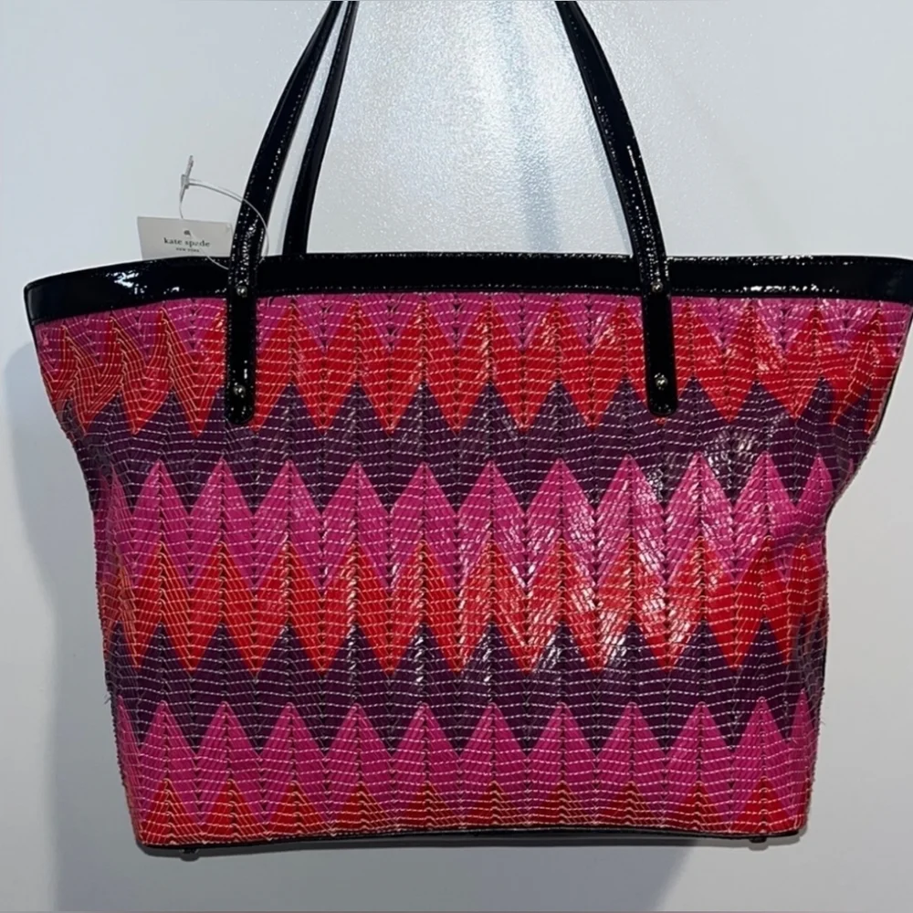 Kate Spade Beverly Breeze Woven Small Coal Tote Bag NWT 💜HOST PICK💜 - Picture 2 of 15